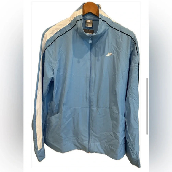 Nike Dry Fit Women’s Blue Track Sports Athletic Full Zip‎ Long Sleeve Jacket XXL - Picture 1 of 14